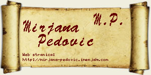 Mirjana Pedović vizit kartica